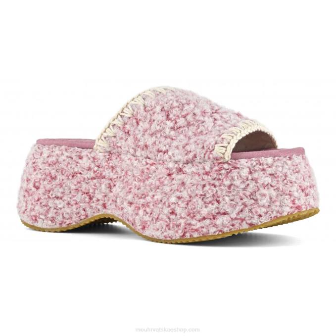 ružičasta Mou žene chunky flatform slajd Z46H140