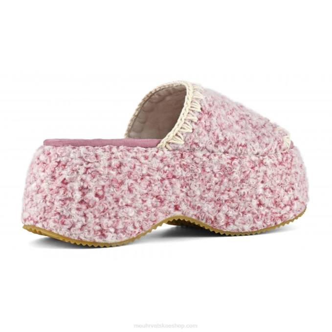 ružičasta Mou žene chunky flatform slajd Z46H140