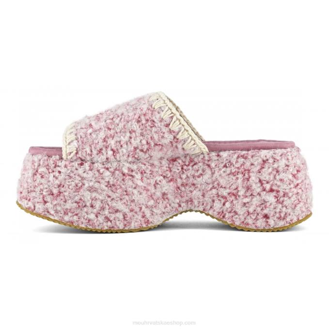 ružičasta Mou žene chunky flatform slajd Z46H140