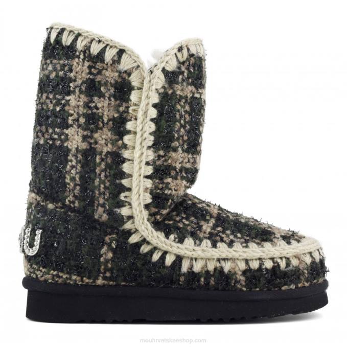 tartan lurex zelena Mou žene eskimo 24 tartan - veliki logotip nitne Z46H369