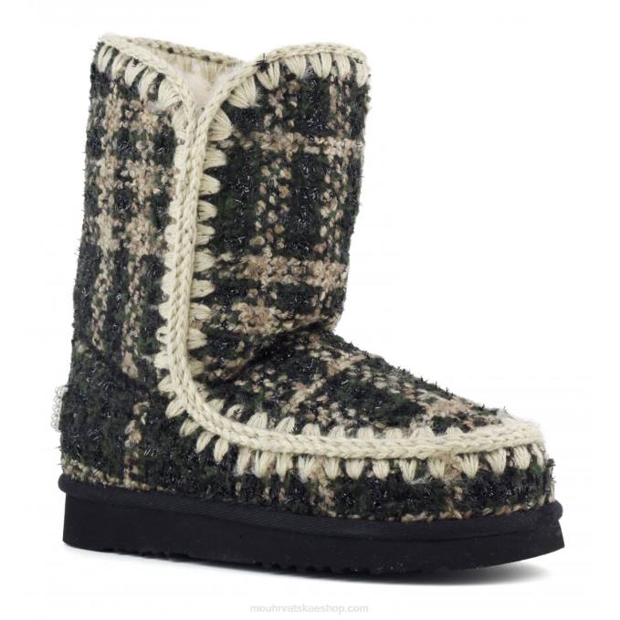 tartan lurex zelena Mou žene eskimo 24 tartan - veliki logotip nitne Z46H369
