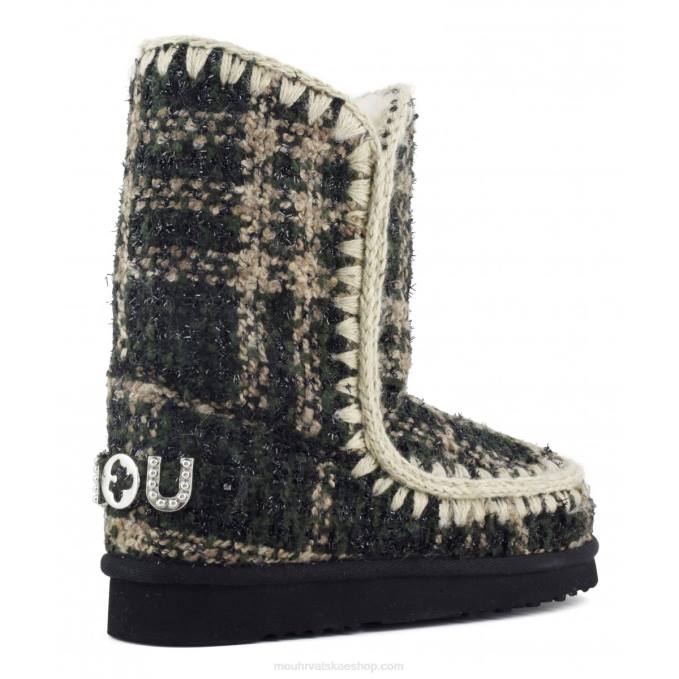 tartan lurex zelena Mou žene eskimo 24 tartan - veliki logotip nitne Z46H369