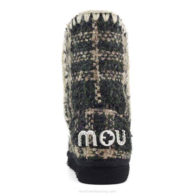 tartan lurex zelena Mou žene eskimo 24 tartan - veliki logotip nitne Z46H369