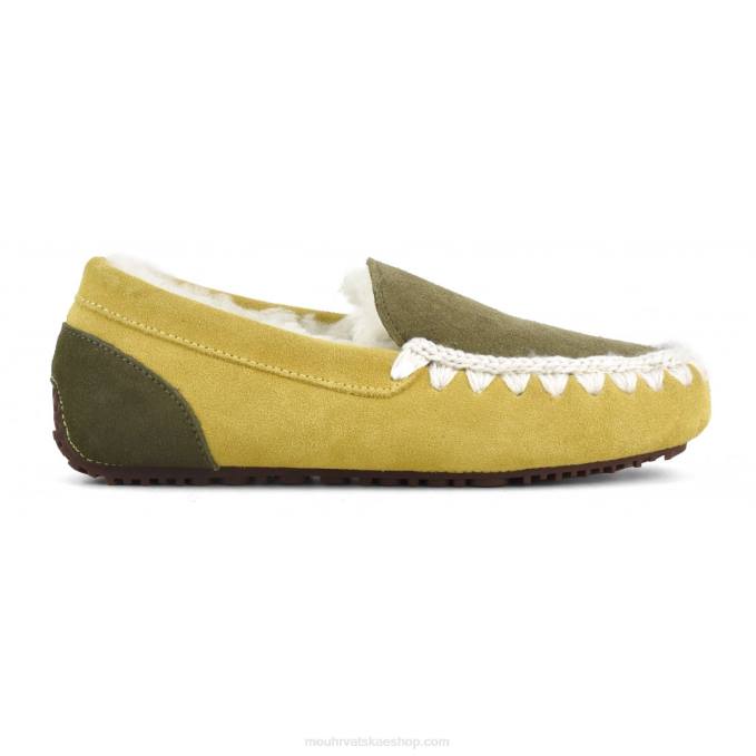 mješavina senfa Mou žene color block mocassin eskimo šavovi Z46H681
