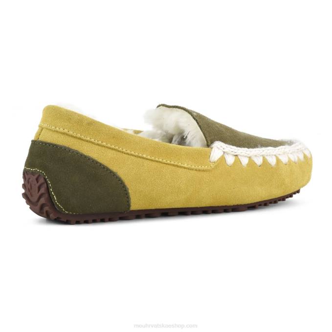mješavina senfa Mou žene color block mocassin eskimo šavovi Z46H681