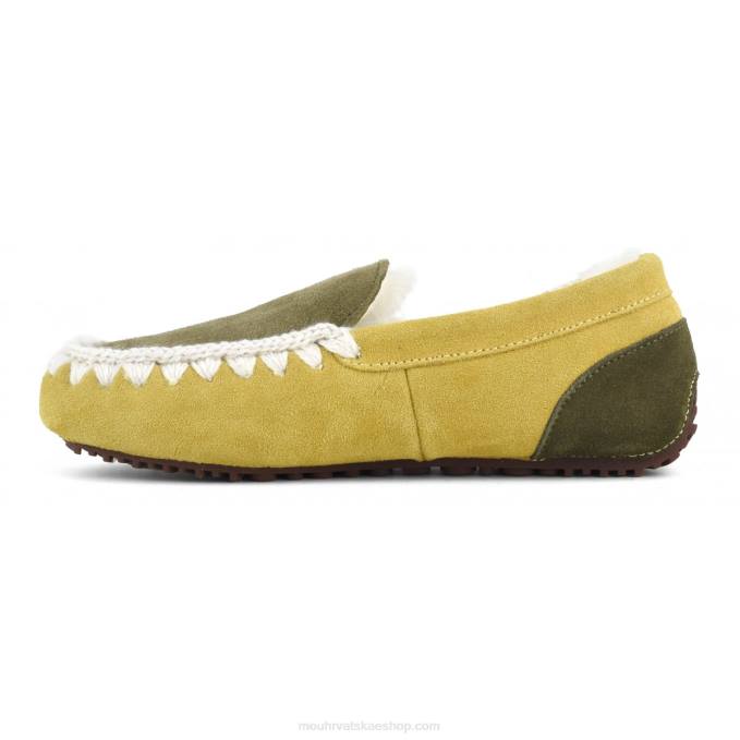 mješavina senfa Mou žene color block mocassin eskimo šavovi Z46H681